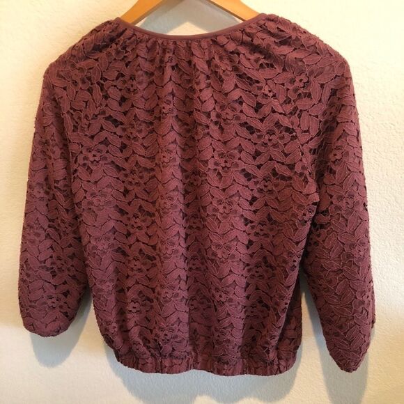 Pins and needles mauve lace bomber jacket S - Picture 2 of 8